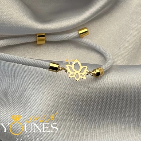 دستبند لوتوس ( نیلوفر ) طلا لیزری